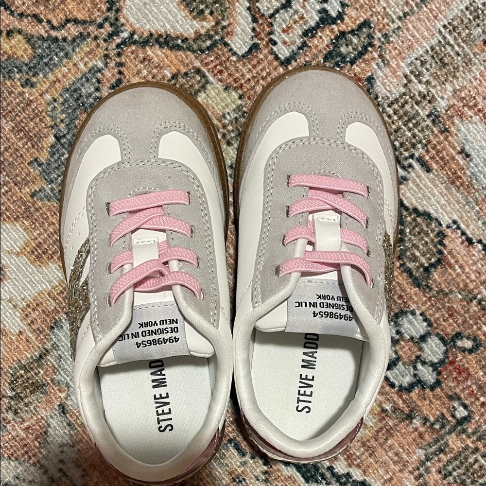 Steve Madden Pink and Cream Sneakers